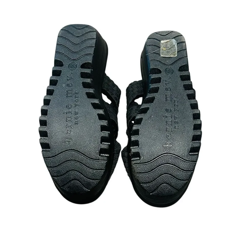 Bernie Mev Black Woven Wedges - Size 38 (7-8)